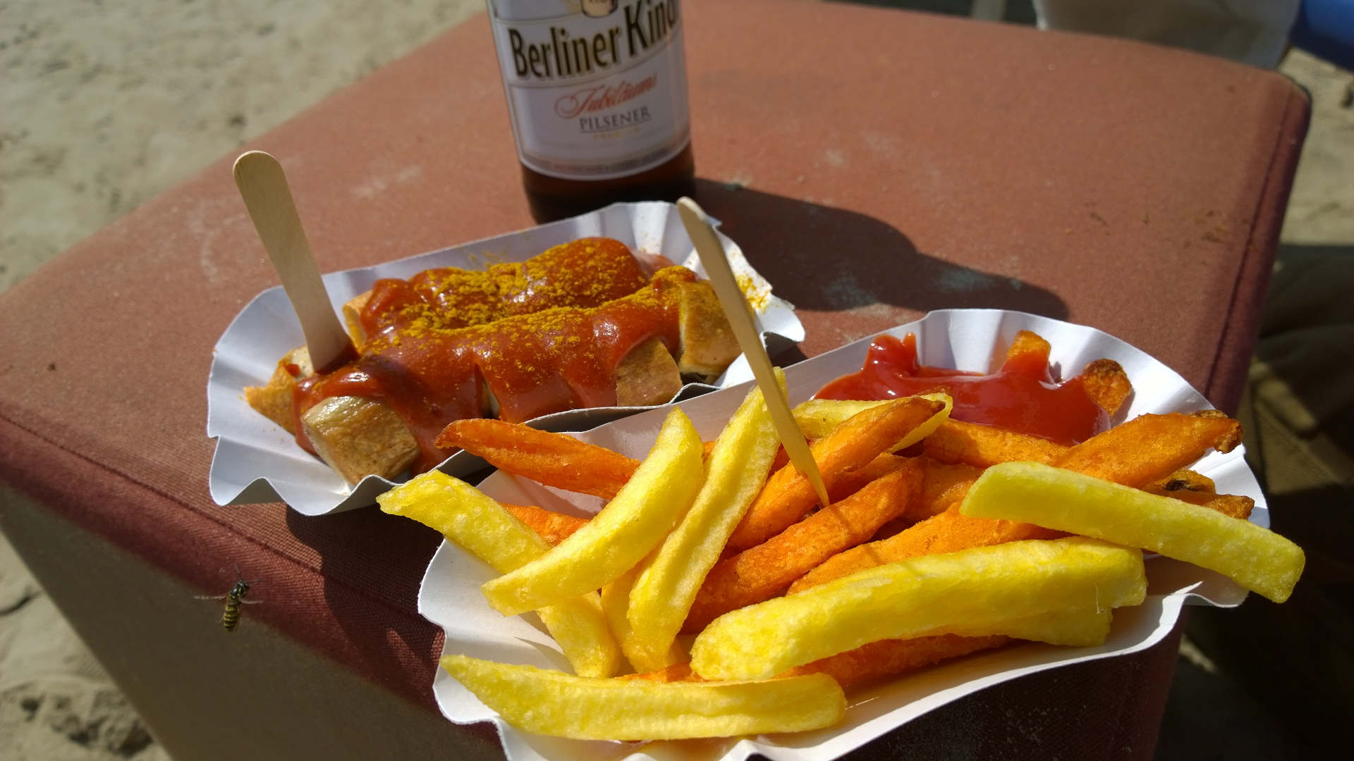 Plant-based curry wurst in Berlin